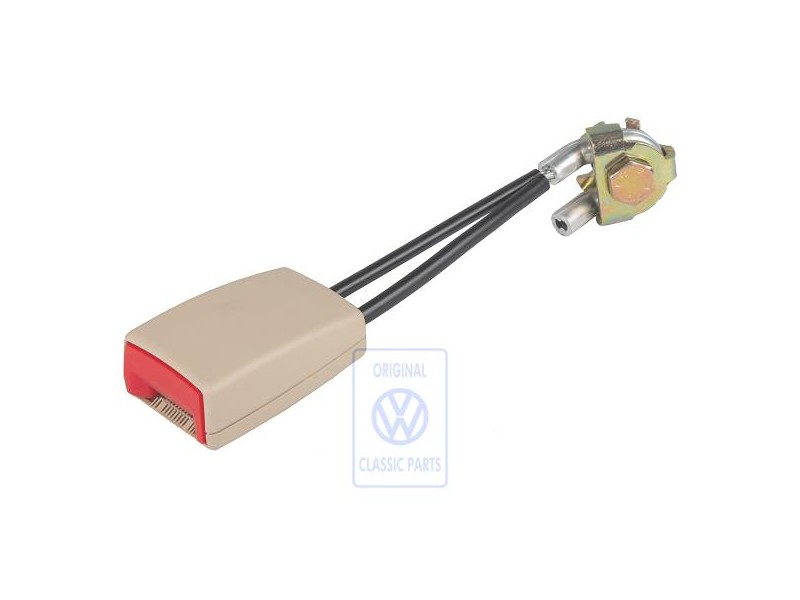VW Original Gurtschloss Cream/Feuerrot - 1C0858493A FSN