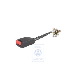 VW Original Gurtschloss Satinschwarz/Feuerrot - 1C0858676 FCN