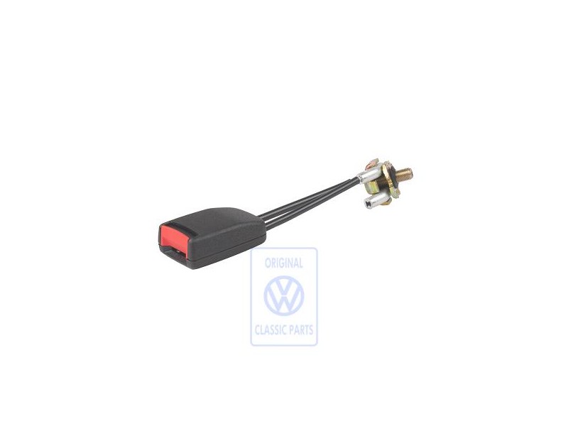 VW Original Gurtschloss Satinschwarz/Feuerrot - 1C0858676 FCN