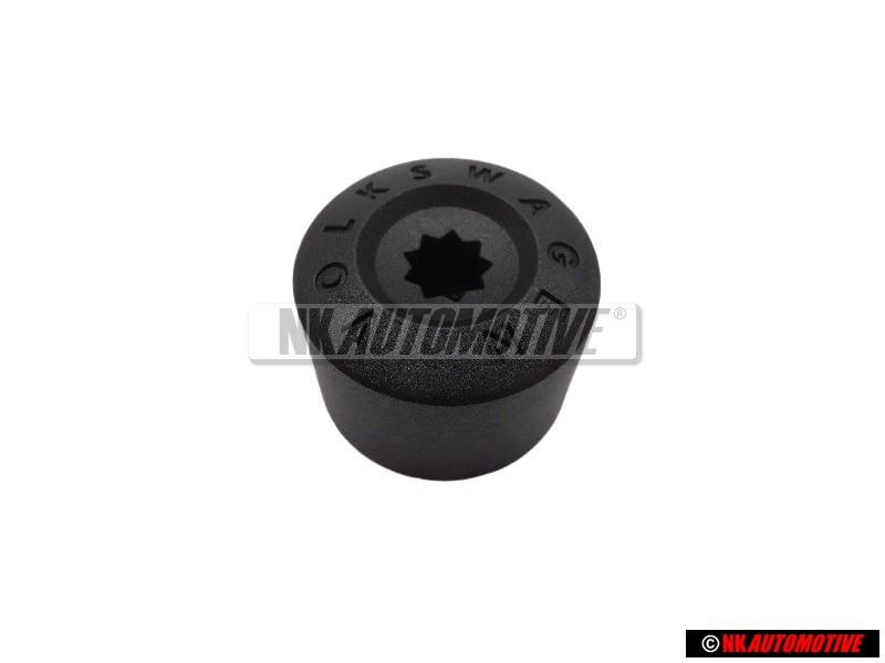 VW Original Radschraubenkappe Satinschwarz - 6X0601173B 9B9