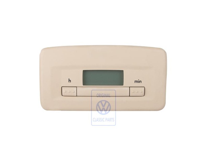 VW Original Digitaluhr Cremebeige - 1C0919203A 3PT