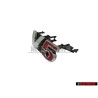 VW Original V5 Vorne Kühlergrill Emblem Schriftzug Chrom Rot - 1J6853679B GQF