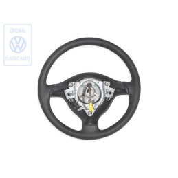 VW Original Lenkrad (Leder) Schwarz/Tropicorange - 1E0419091E HCB