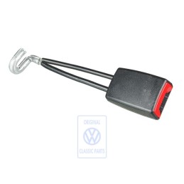 VW Original Gurtschloss Satinschwarz/Feuerrot - 1E0857756 FCN