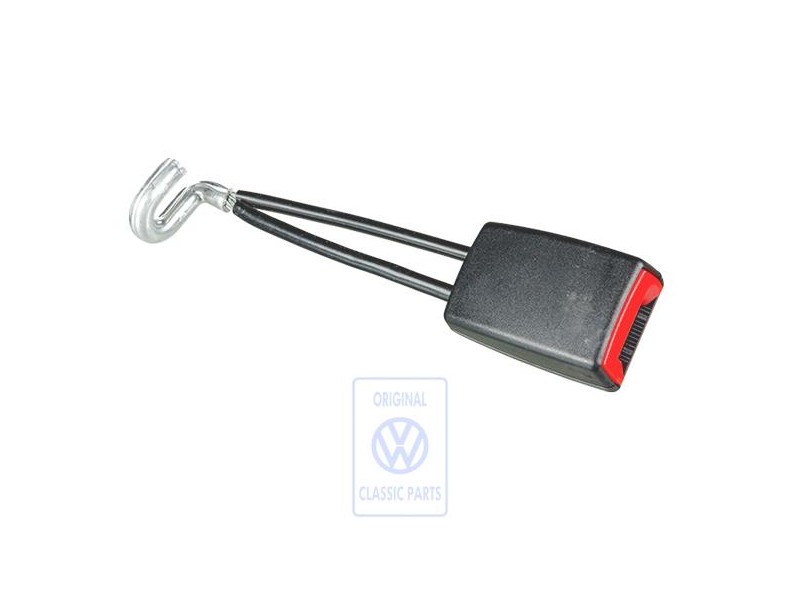 VW Original Gurtschloss Satinschwarz/Feuerrot - 1E0857756 FCN