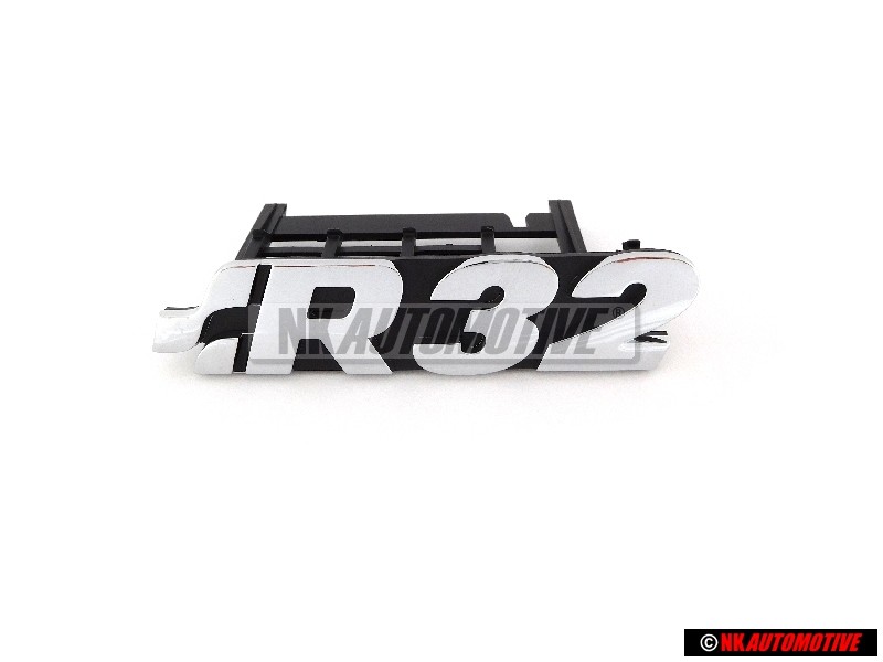 VW Original R32 Vorne Kühlergrill Emblem Schriftzug Chrom - 1J6853679D