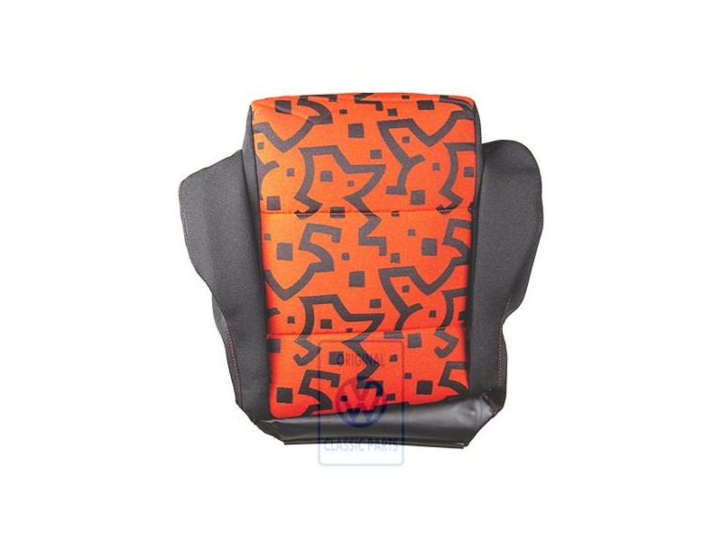 VW Original Sitzbezug (Stoff) Schwarz/Tropicorange - 1E0881405H FVQ