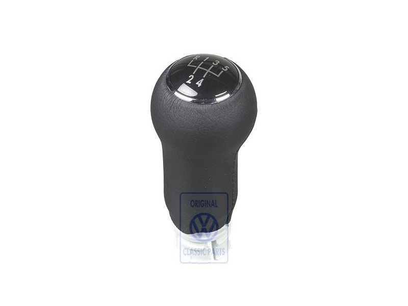 VW Original Schalthebelknopf (Leder) Schwarz - 1J0711141M E74