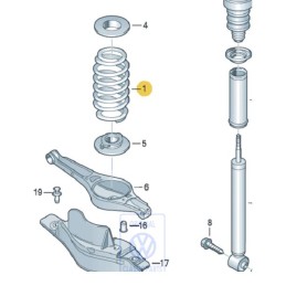 VW Original Schraubenfeder - 1K0511115CQ