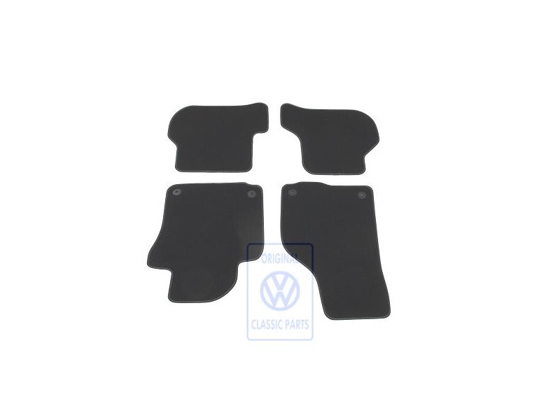 VW Original 1 Satz Fussmatten Schwarz/Silbergrau - 1K1863011R RII