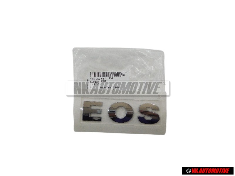 VW Original EOS Hinten Schriftzug Emblem Logo Chrom - 1Q0853687 739