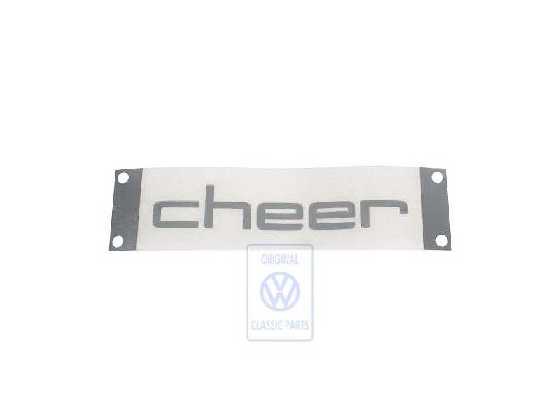 VW Original Folienschriftzug Silber/Schwarz - 1S0853433D 4M1