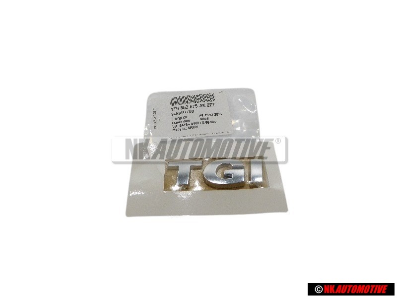 VW Original TGI Hinten Schriftzug Emblem Logo Chrom - 1T0853675AK2ZZ