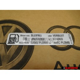 VW Original Kennschild Oktan min. 