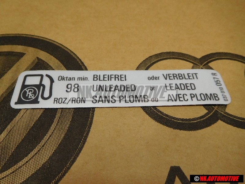 VW Original Kennschild '98 ROZ/RON' - 036000263