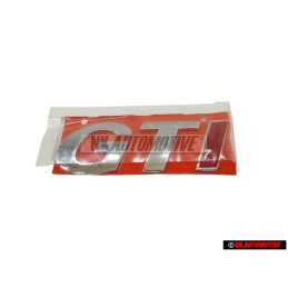 VW Original GTI Hinten Schriftzug Emblem Logo Chrom Rot - 377853687CK