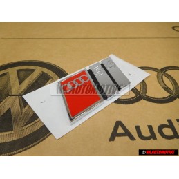 Audi Original S4 Hinten Schriftzug Emblem Logo Chrom Rot - 8D0853737B 2ZZ