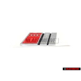 Audi Original S4 Hinten Schriftzug Emblem Logo Chrom Rot - 8D0853737B 2ZZ
