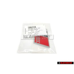 Audi Original S4 Hinten Schriftzug Emblem Logo Chrom Rot - 8D0853737B 2ZZ