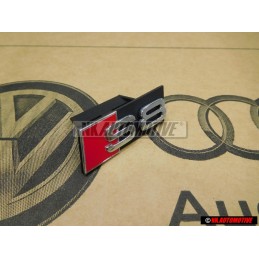 Audi Original S8 Vorne Kühlergrill Emblem Schriftzug Chrom - 4D0853736D 2ZZ