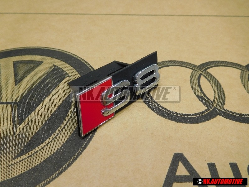 Audi Original S8 Vorne Kühlergrill Emblem Schriftzug Chrom - 4D0853736D 2ZZ