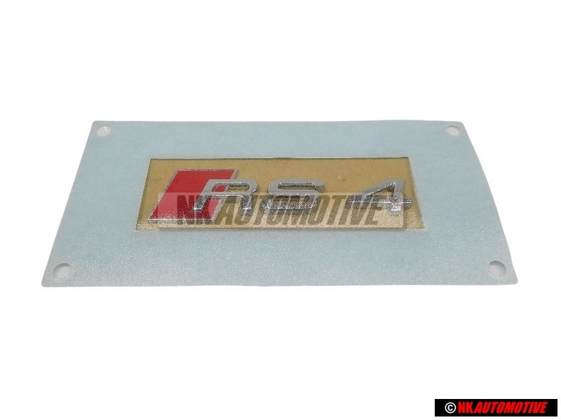 Audi Original RS4 Seitenleiste Schriftzug Emblem Logo Chrom Rot - 8E0853601