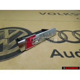 Audi Original S-LINE Vorne Kühlergrill Emblem Schriftzug Chrom - 8P4853736A 2ZZ