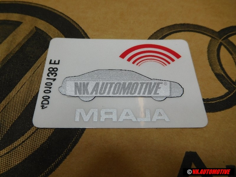 Audi Original Kennschild 'Anti Theft' - 443010015A