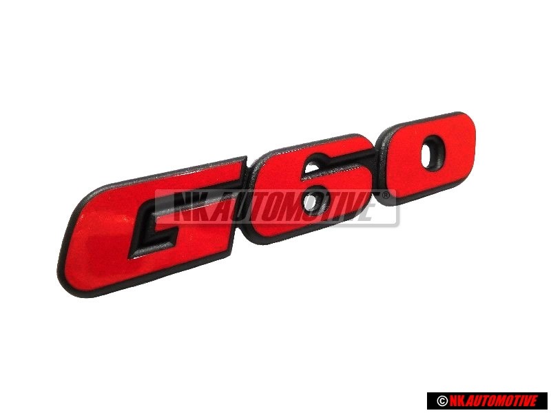 VW Original G60 Vorne Kühlergrill Emblem Schriftzug Rot - 535853679 QS2