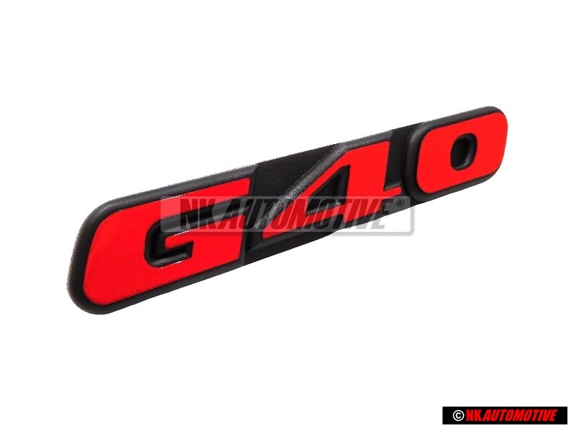 VW Original G40 Vorne Kühlergrill Emblem Schriftzug Rot - 871853679D