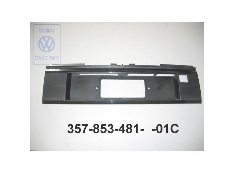 VW Original Blende Für Kennzeichen Satinschwarz - 357853481 01C