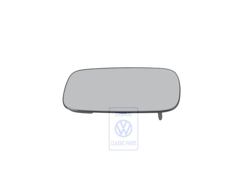 VW Original Spiegelglas (Plan) Mit Trägerplatte - 357857521E