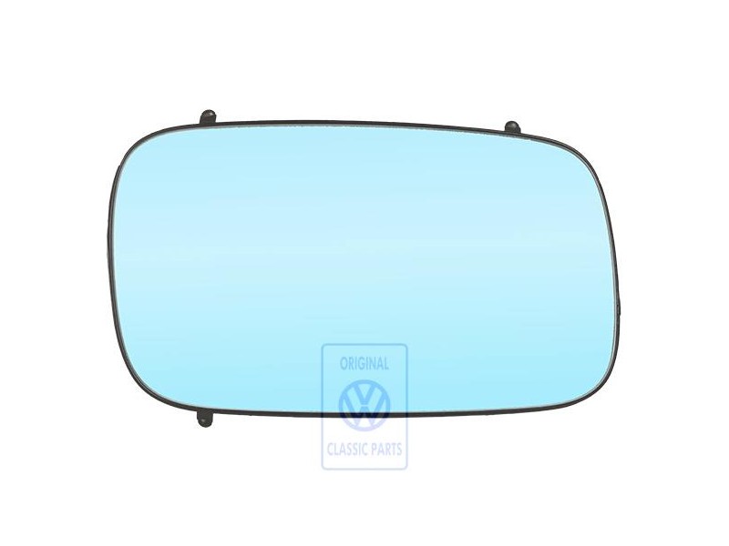 VW Original Spiegelglas (Konvex) Mit Trägerplatte - 357857522